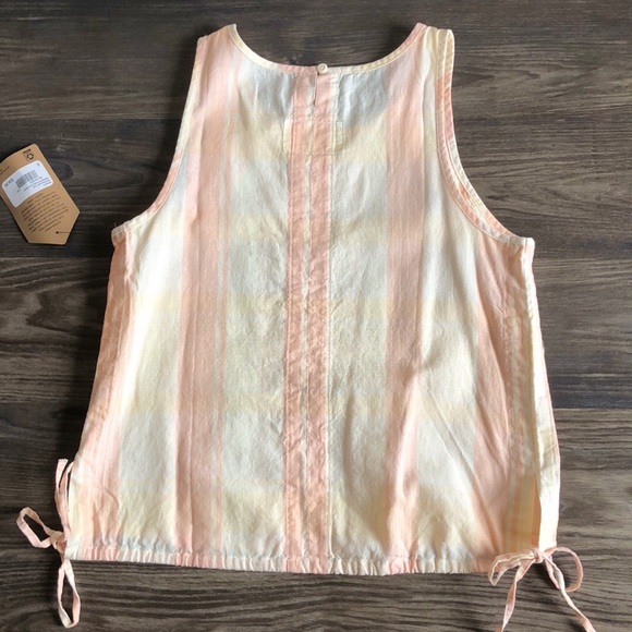 NWT REI Co-op Northerwoods Tank Serenity Plaid Hemp Blend Pink Small Side Tie - Picture 7 of 15